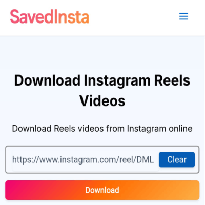Colar link do Instagram Reels